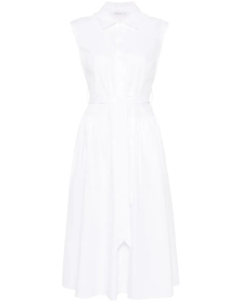 Patrizia Pepe Midikleid aus Popeline - Weiß Weiß