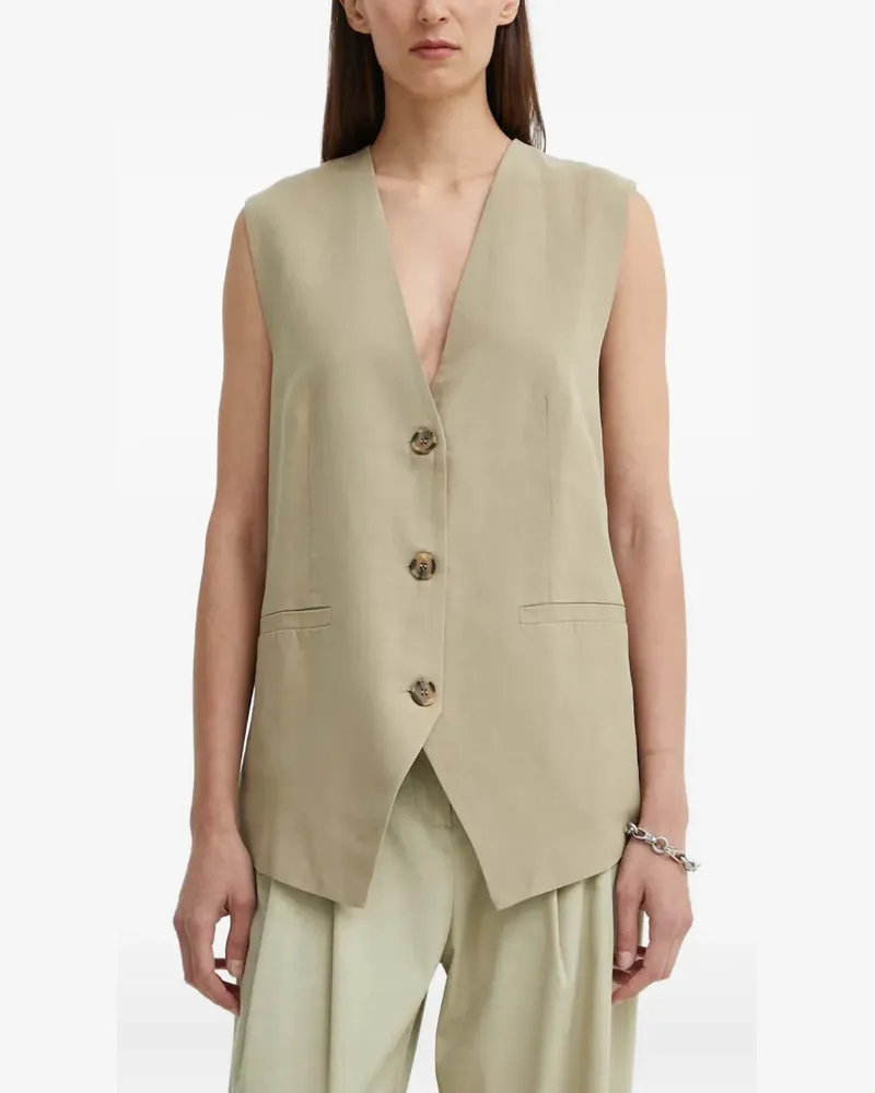 Samsøe & Samsøe Weste mit V-Ausschnitt - Nude Nude