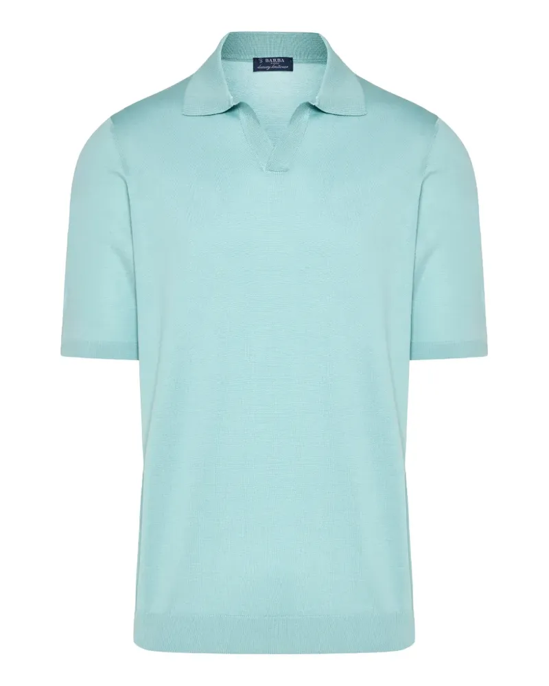 BARBA open-collar T-shirt - Blau Blau