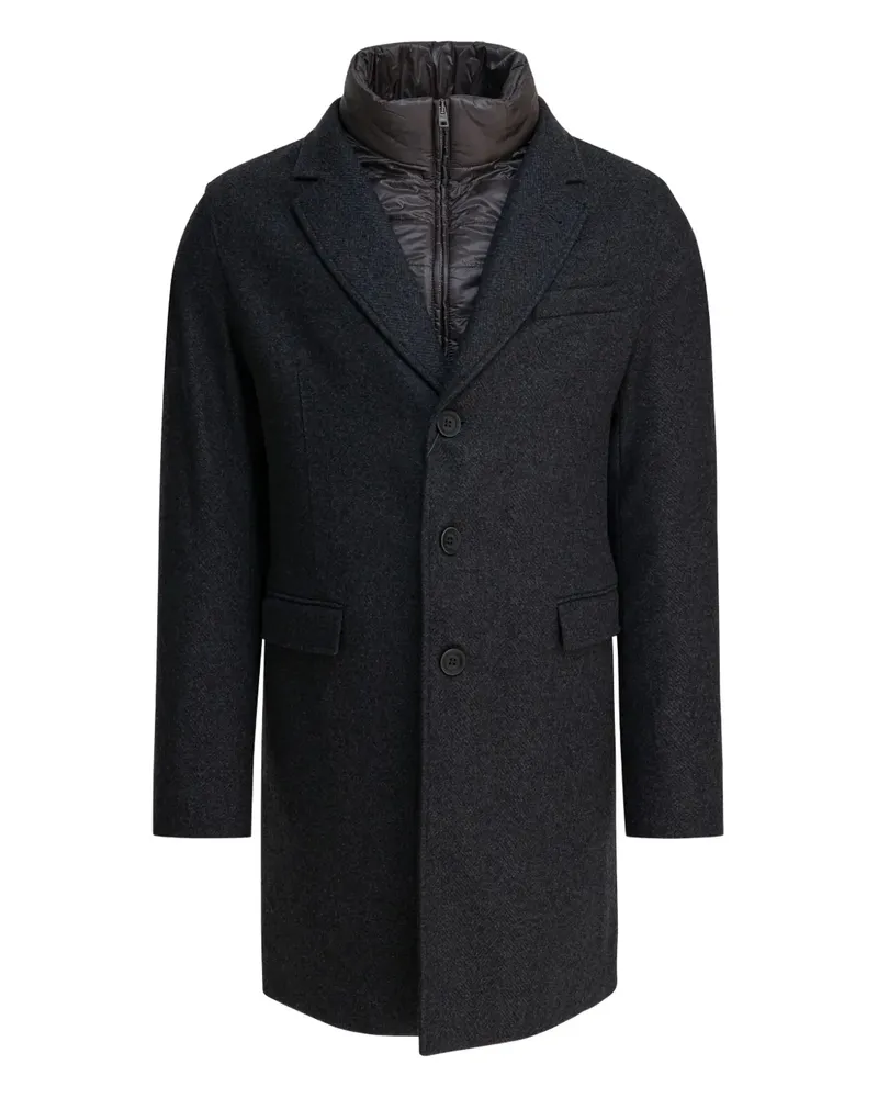 Herno button herringbone coat - Grau Grau