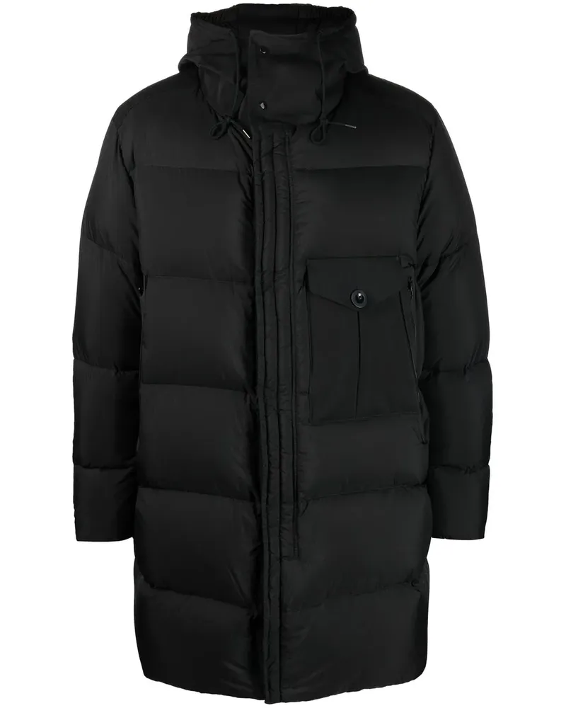 Ten c Gefütterte Kapuzenjacke - Schwarz Schwarz