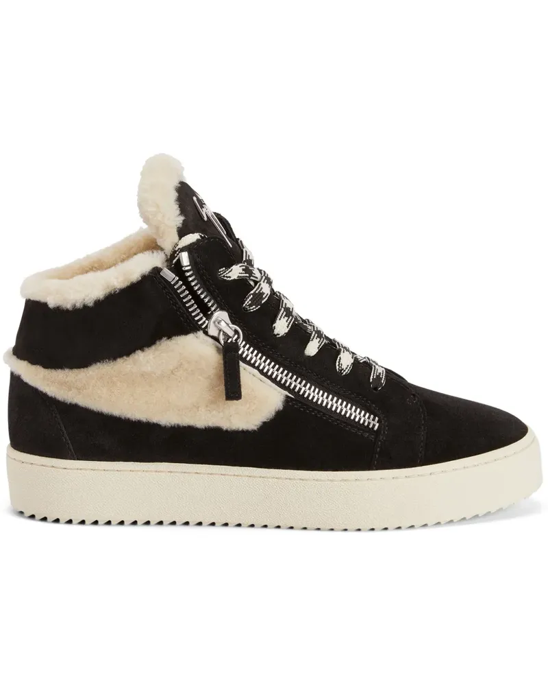 Giuseppe Zanotti Kriss Ice Sneakers mit Shearling - Schwarz Schwarz