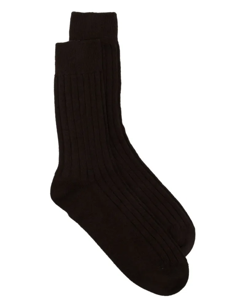 Tom Ford Gerippte Socken - Braun Braun