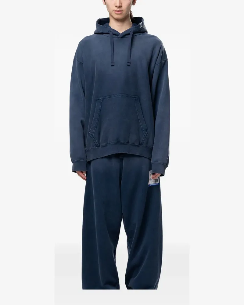 MIHARAYASUHIRO Ausgeblichener Hoodie im Distressed-Look - Blau Blau