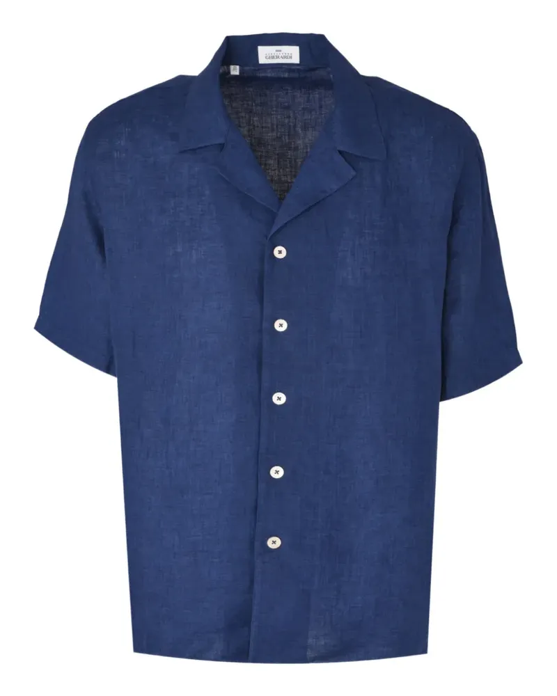 Alessandro Gherardi short-sleeve linen shirt - Blau Blau