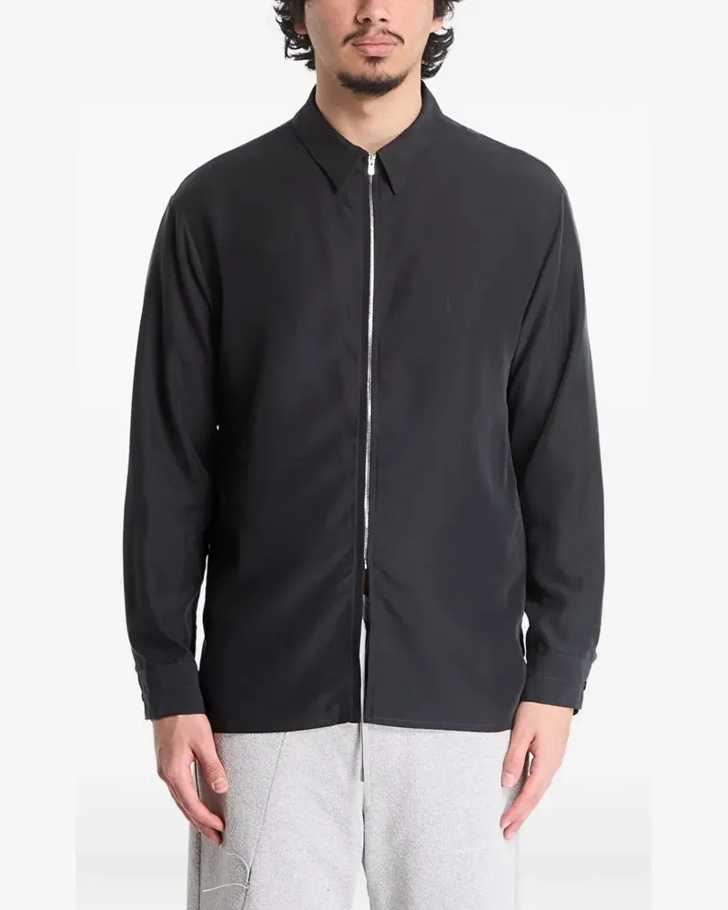 Post Archive Faction zip-up long-sleeve shirt - Schwarz Schwarz