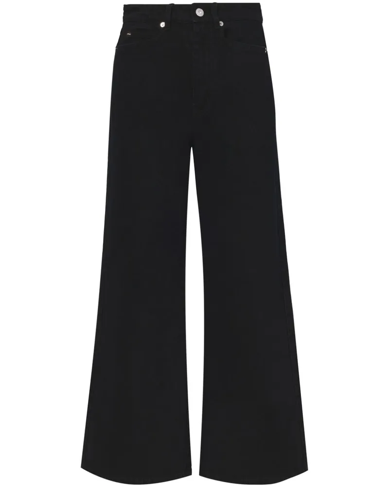 Proenza Schouler Cropped-Jeans mit Logo-Patch - Schwarz Schwarz