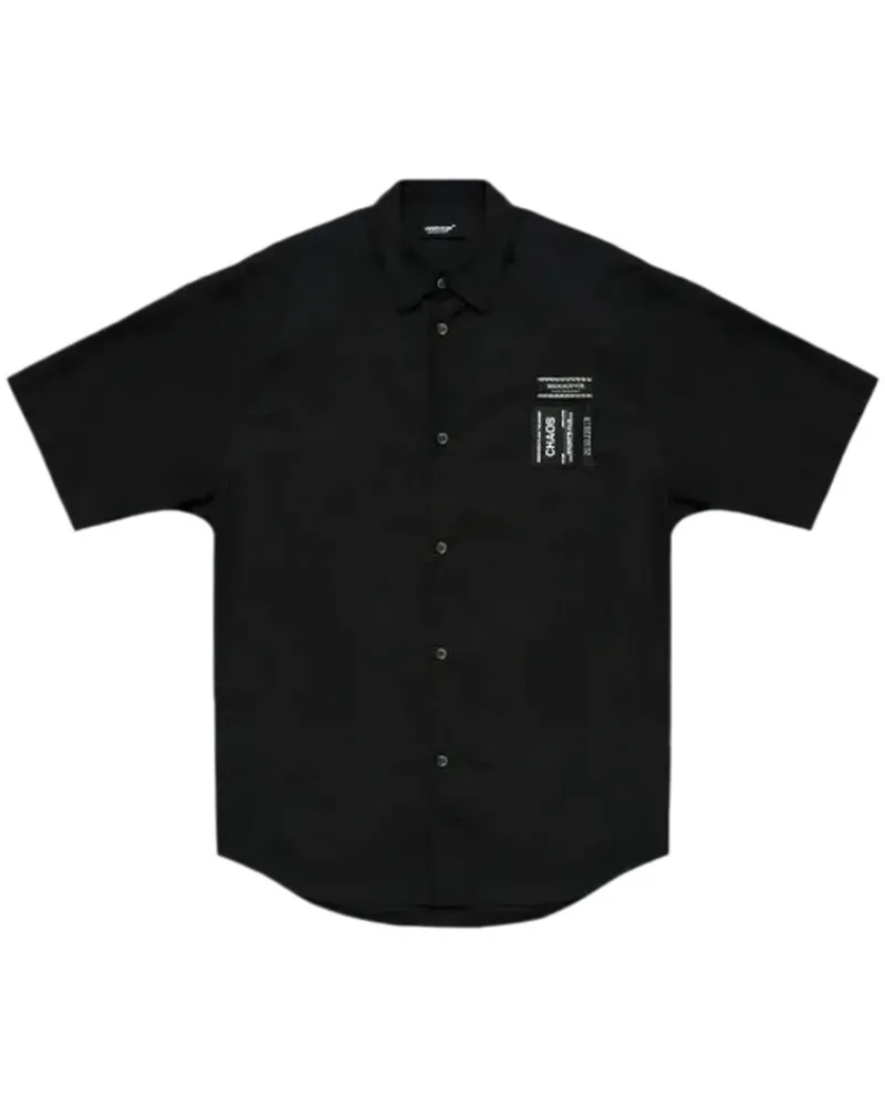 Undercover Hemd mit Logo-Applikation - Schwarz Schwarz