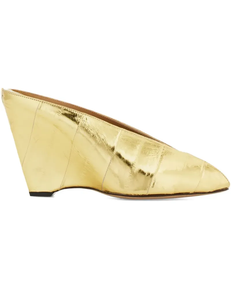 Ferragamo Wedge-Mules 90mm - Gold Gold
