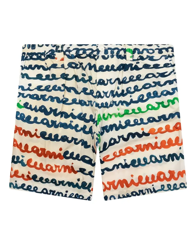 Marni Shorts mit Logo-Print - Nude Nude
