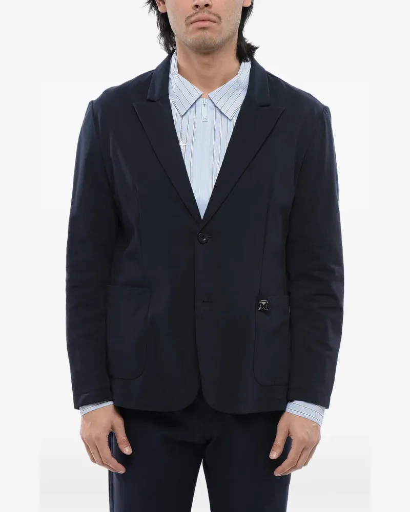John Richmond peak-lapel single-breasted blazer - Blau Blau