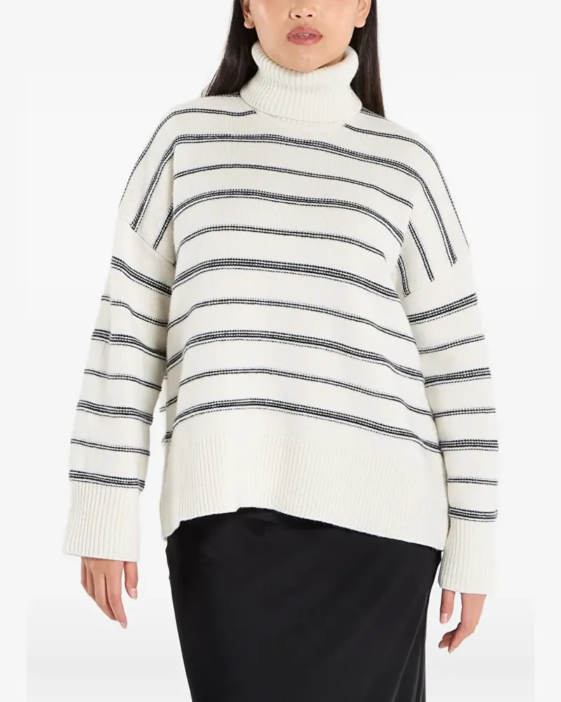 Samsøe & Samsøe roll-neck striped sweater - Weiß Weiß