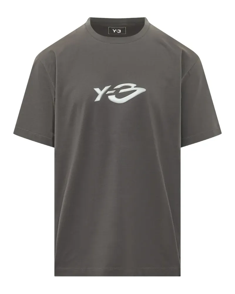 Y-3 T-Shirt mit Logo-Print - Grau Grau