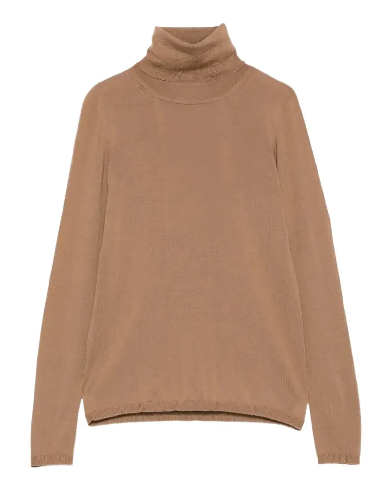 Max Mara Langärmeliger Rollkragenpullover - Nude Nude