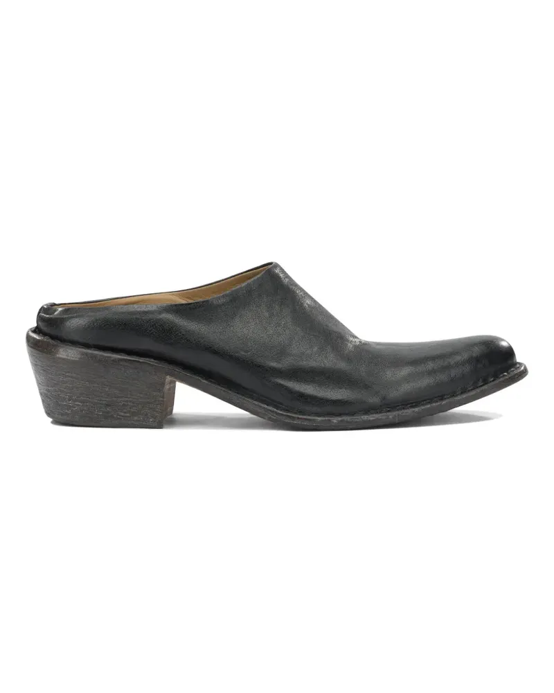 Moma leather slip-on mules - Schwarz Schwarz