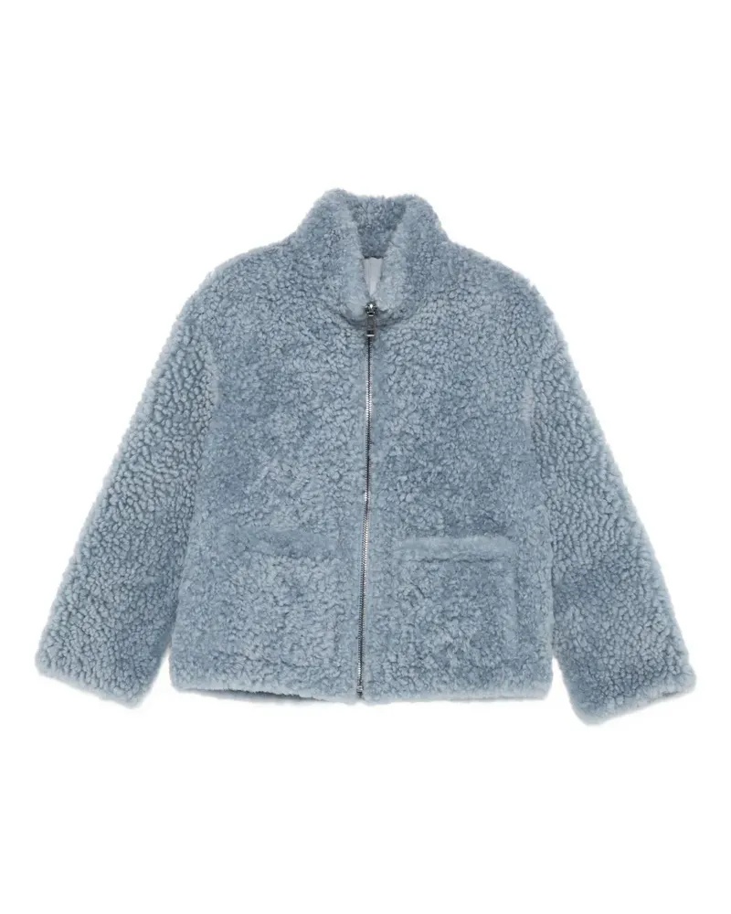 Simonetta Ravizza Shearling-Jacke mit Reißverschluss - Blau Blau
