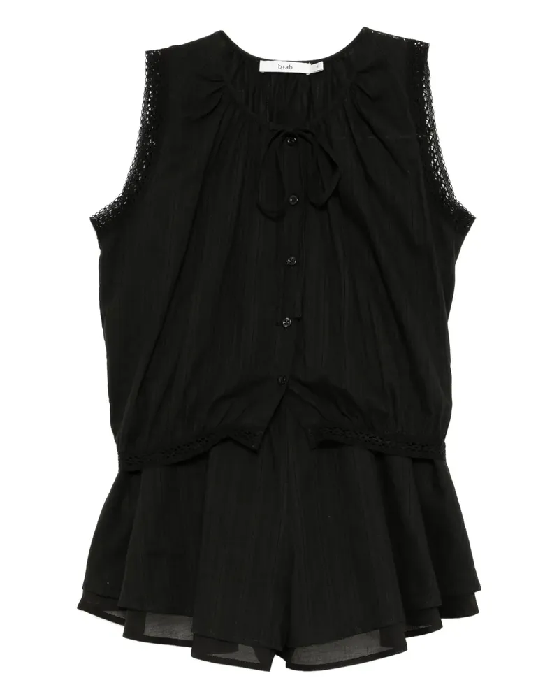 b+ab Set aus Top und Rock - Schwarz Schwarz