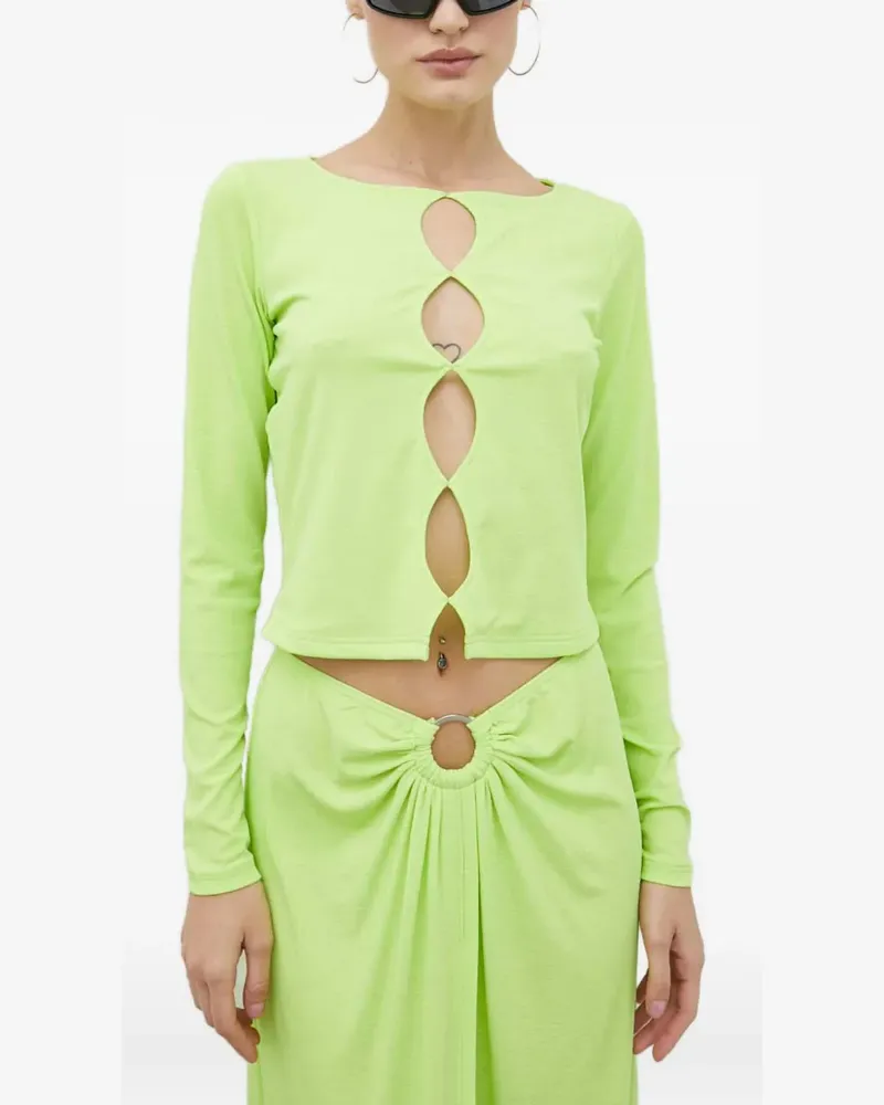 Résumé Langarmshirt mit Cut-Out - Grün Grün