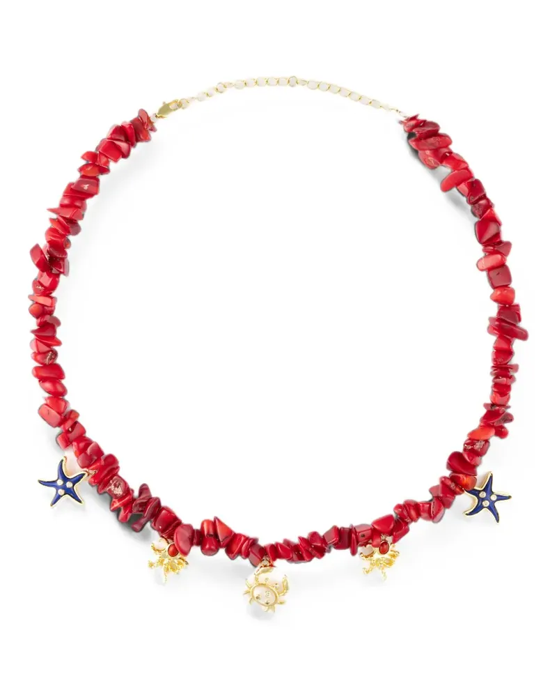 Eshvi coral sea animal charm necklace - Rot Rot