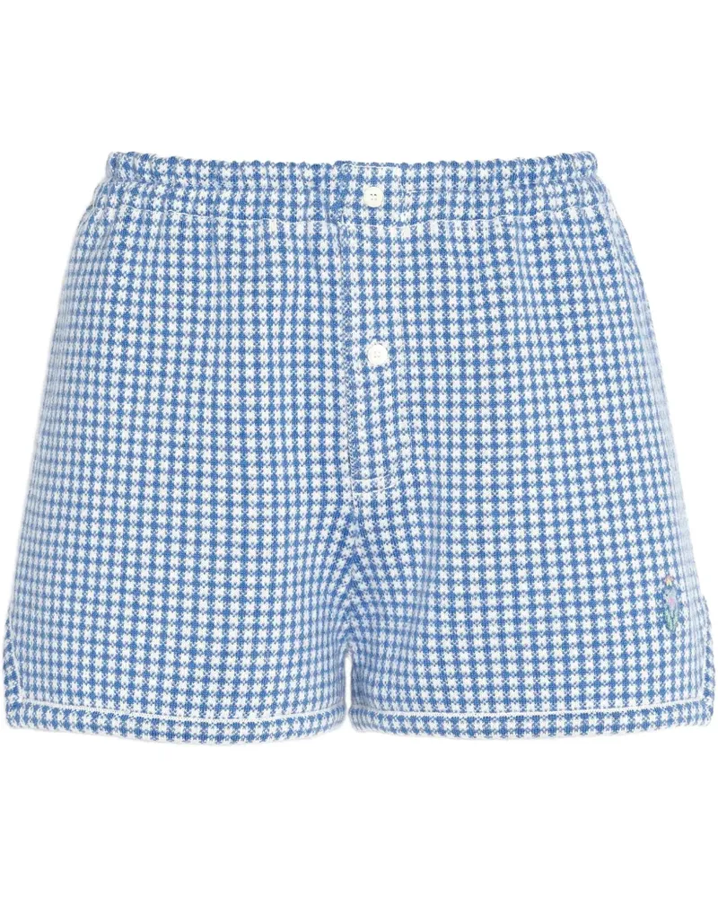 Barrie Karierte Shorts - Blau Blau