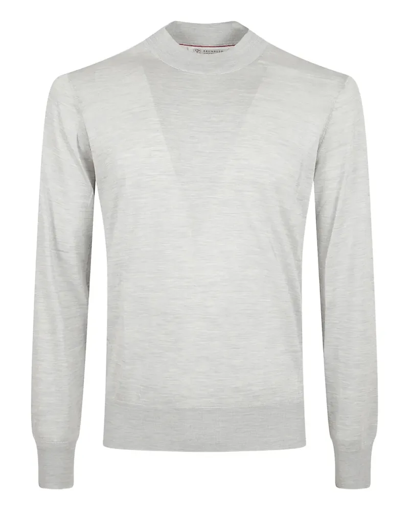 Brunello Cucinelli crew-neck long-sleeve sweater - Grau Grau