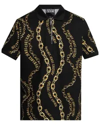 Versace Jeans Chain Couture Poloshirt Schwarz