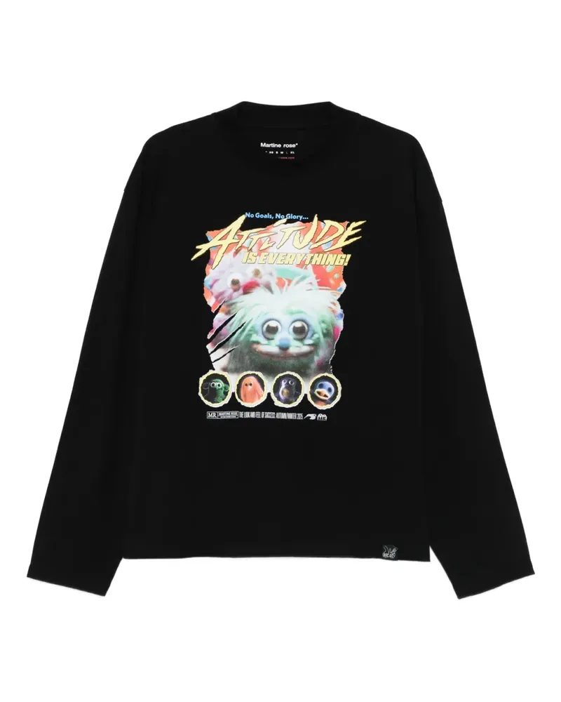 Martine Rose crew-neck graphic-print t-shirt - Schwarz Schwarz