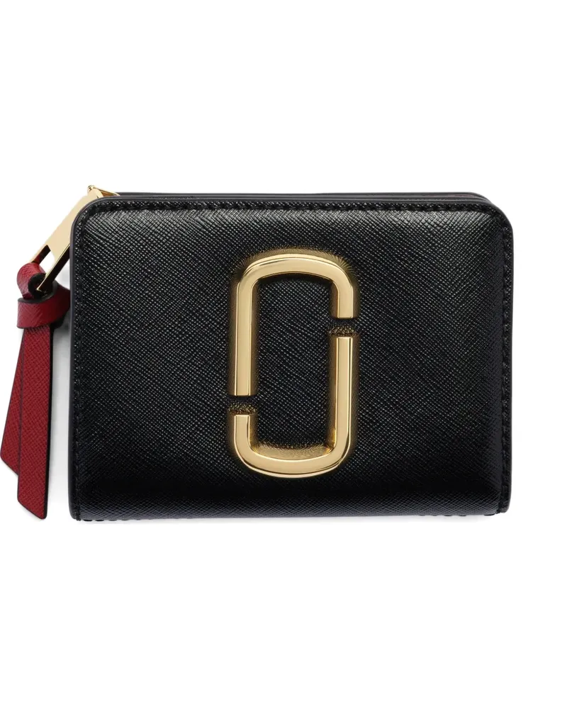 Marc Jacobs The Snapshot Mini logo-plaque wallet - Schwarz Schwarz