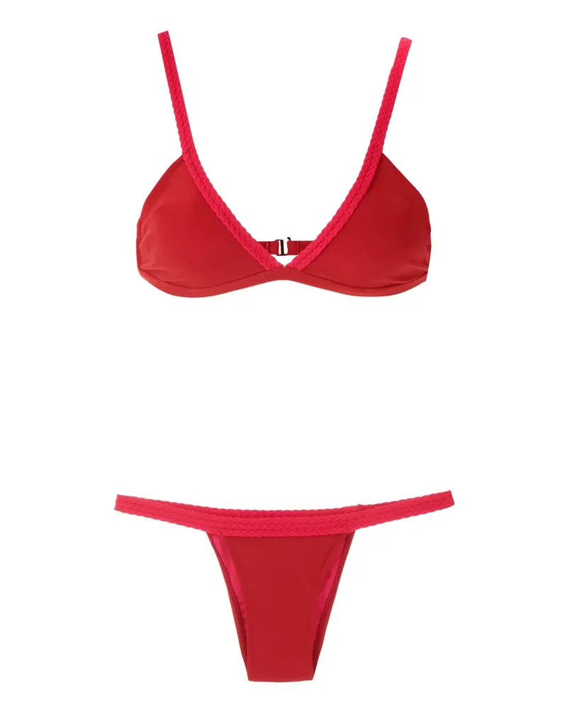 Amir Slama Bikini mit geflochtenem Besatz - Rot Rot