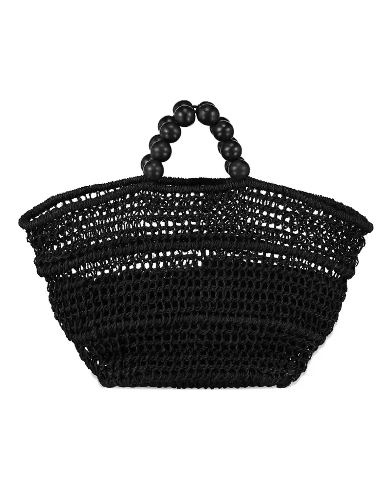 Poolside Comporta Tote Bag mit Perlen - Schwarz Schwarz