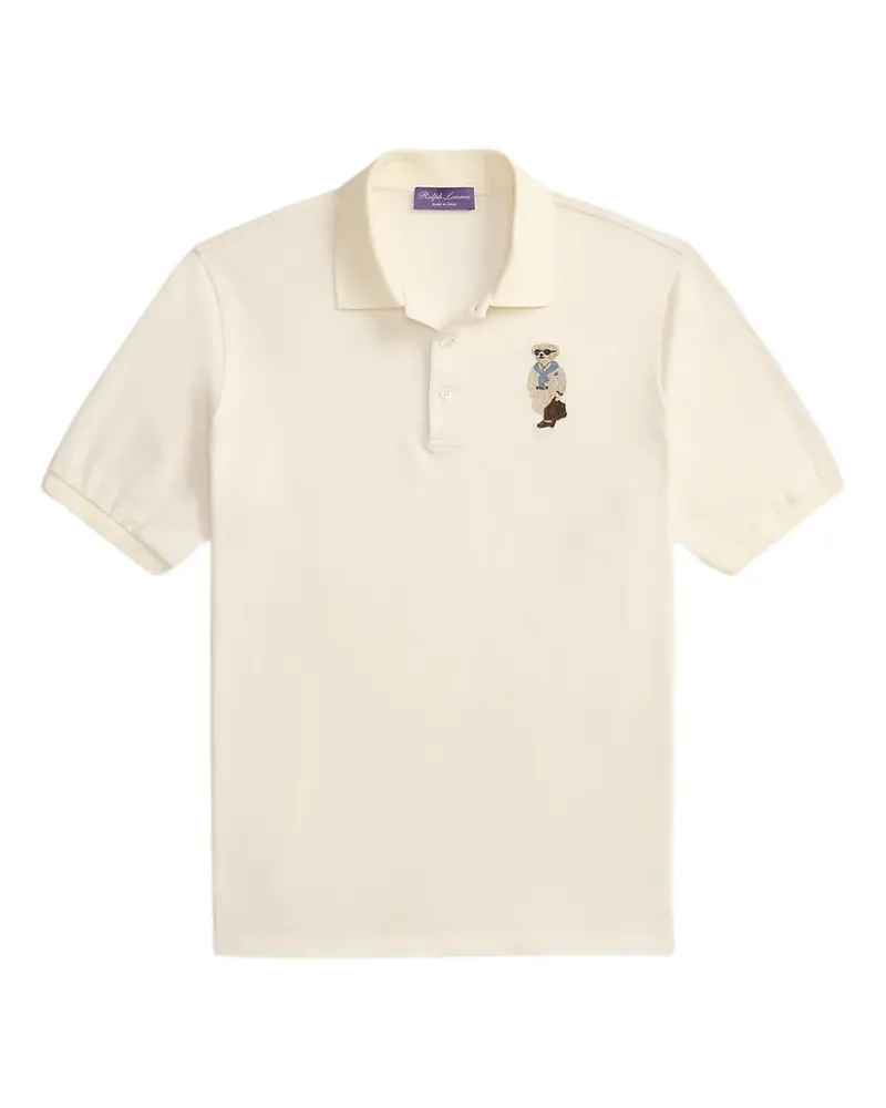 Ralph Lauren Poloshirt mit Bärenstickerei - Nude Nude