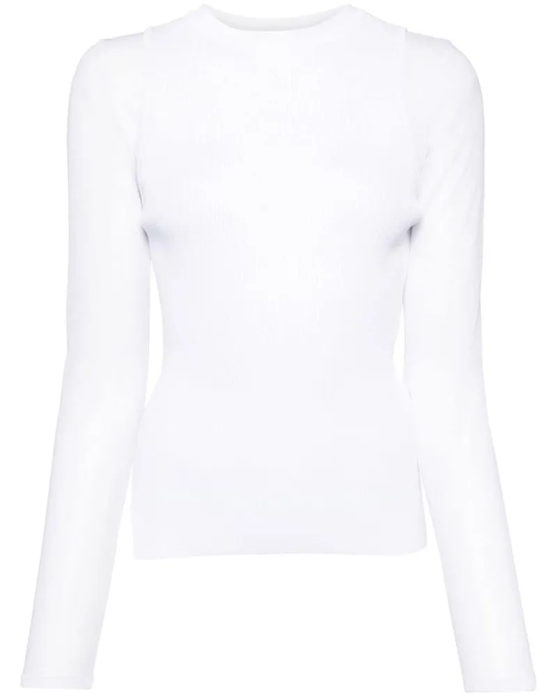 JUUN.J Semi-transparentes Oberteil - Weiß Weiß