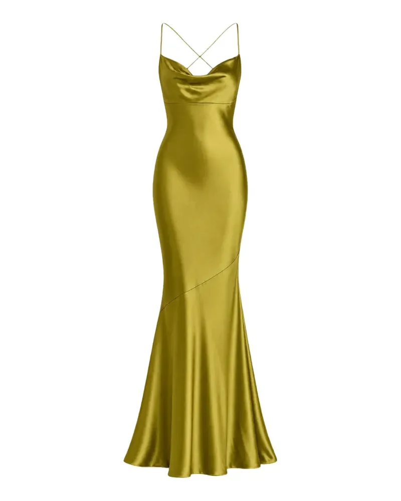 Retrofête Lukka cowl-neck maxi dress - Grün Grün