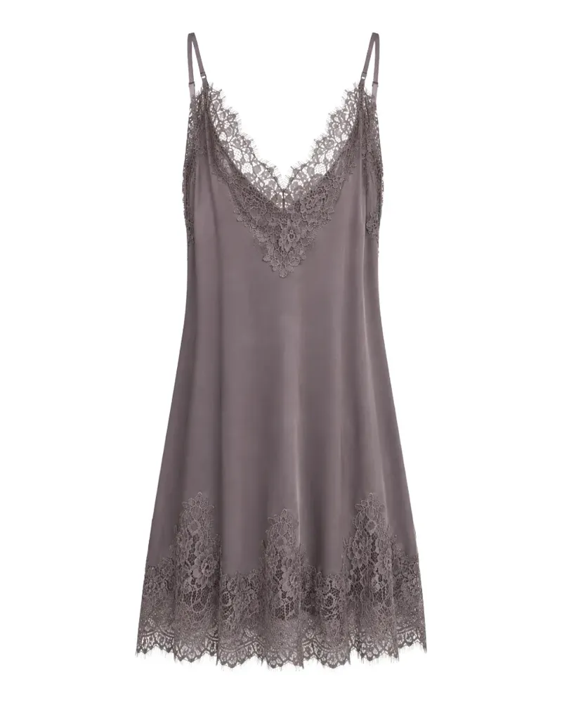 Gold Hawk Clothing Camisole-Kleid mit Spitzenbesatz - Grau Grau
