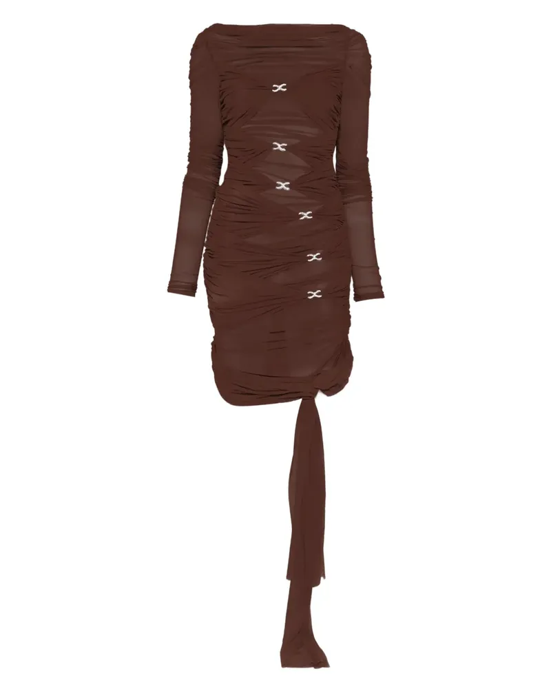 Mach & Mach Kristallverziertes Kleid - Braun Braun