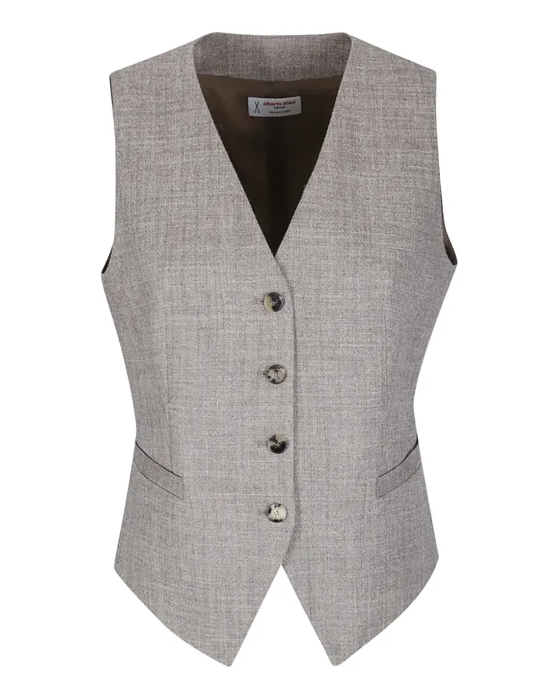 Alberto Biani button-fastening gilet - Grau Grau