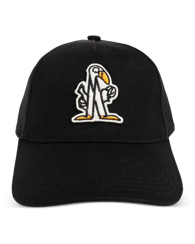 Moncler logo-patch baseball cap - Schwarz Schwarz