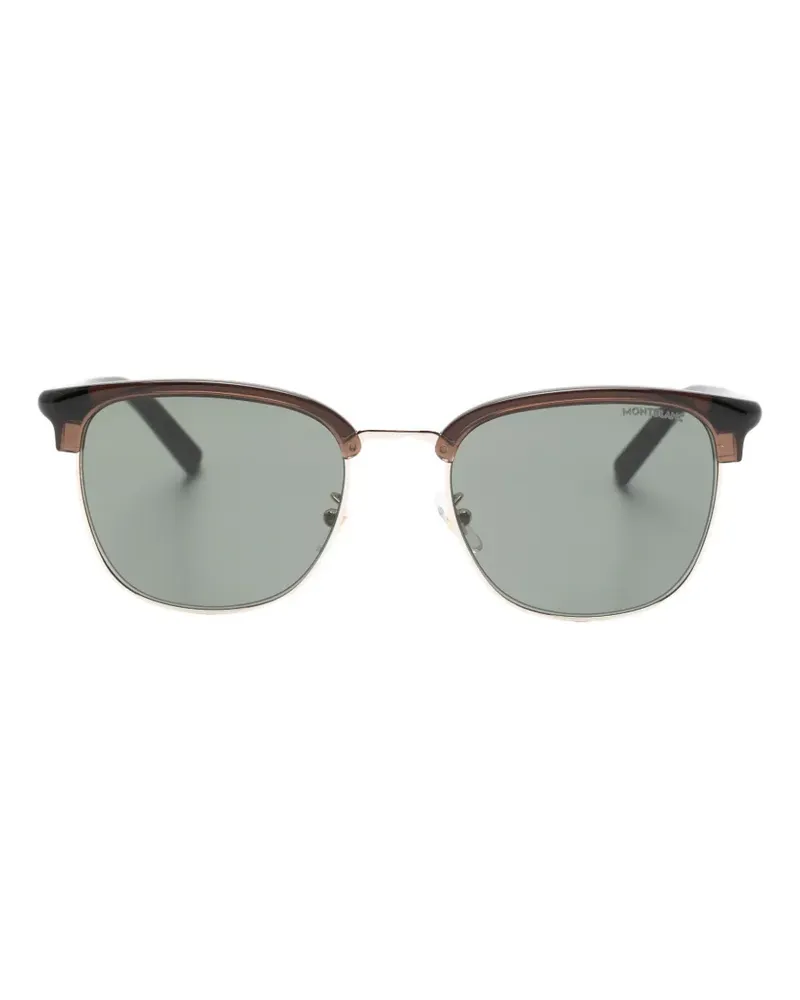 Montblanc Sonnenbrille mit Logo - Braun Braun
