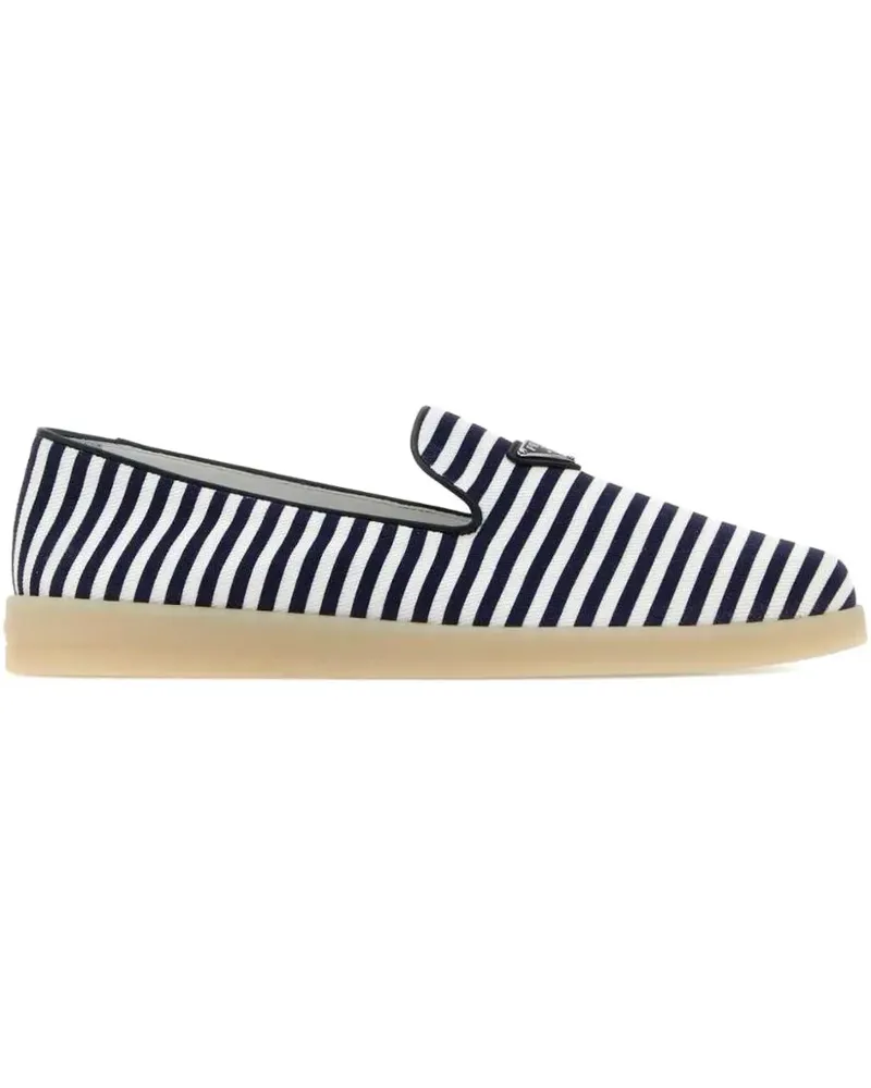 Prada Gestreifte St-Tropez Espadrilles - Blau Blau