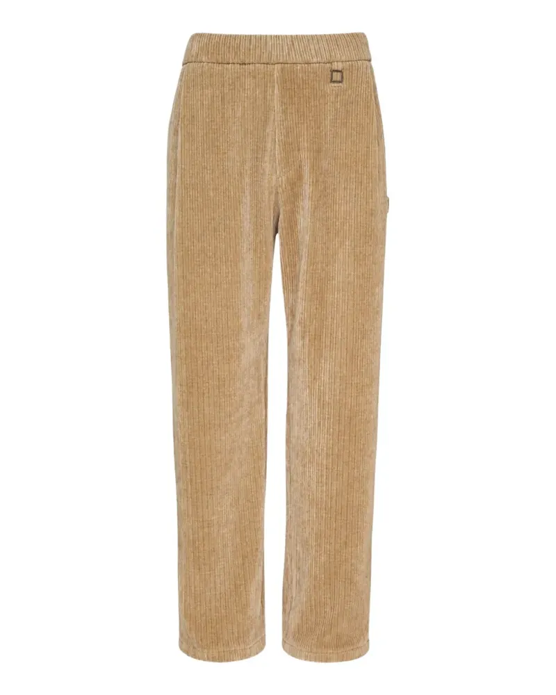 Wooyoungmi flock corduroy straight trousers - Nude Nude