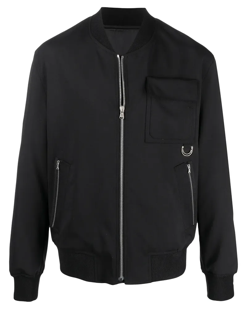 Wooyoungmi Bomberjacke mit Cargotasche - Schwarz Schwarz