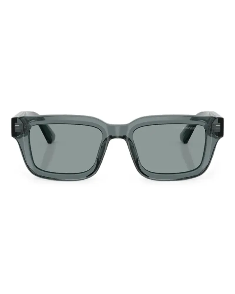 Emporio Armani Sonnenbrille mit eckigem Gestell - Grau Grau
