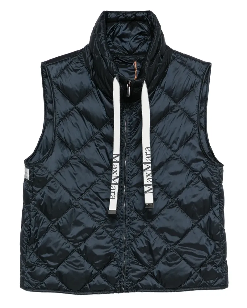 Max Mara quilted sleeveless jacket - Blau Blau