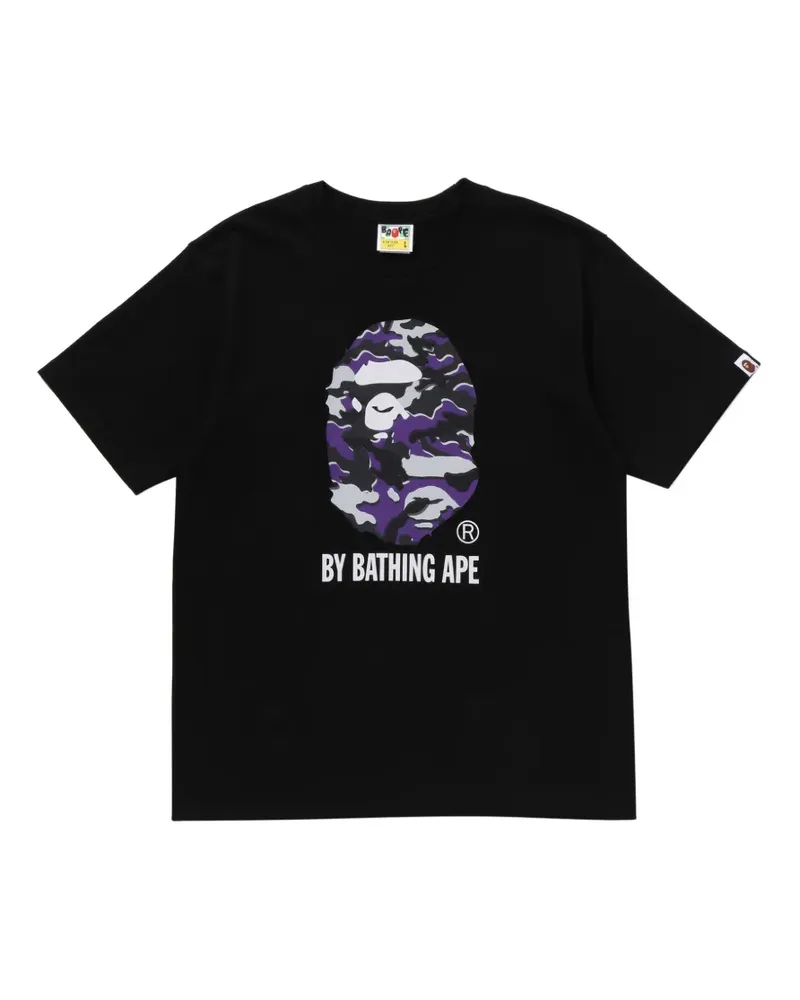 BAPE Glitch Woodlandg camo-print logo-print T-shirt - Schwarz Schwarz