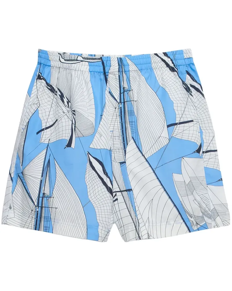 MSGM Shorts mit abstraktem Print - Blau Blau