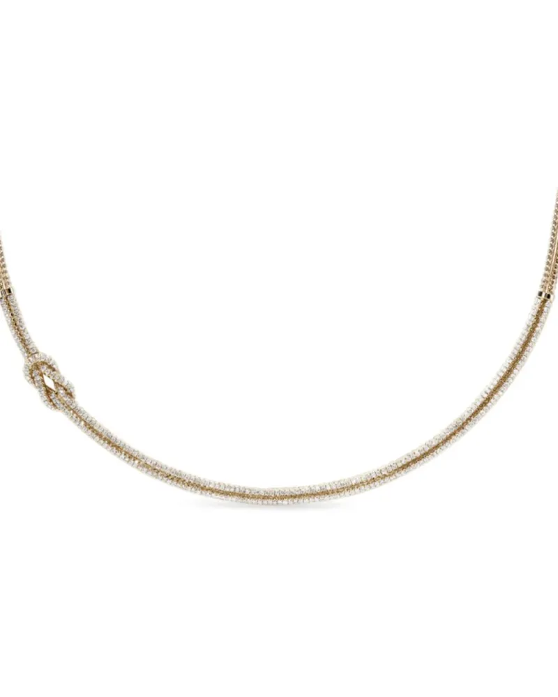 John Hardy 14kt Love Knot Gelbgoldhalskette mit Diamanten Gold