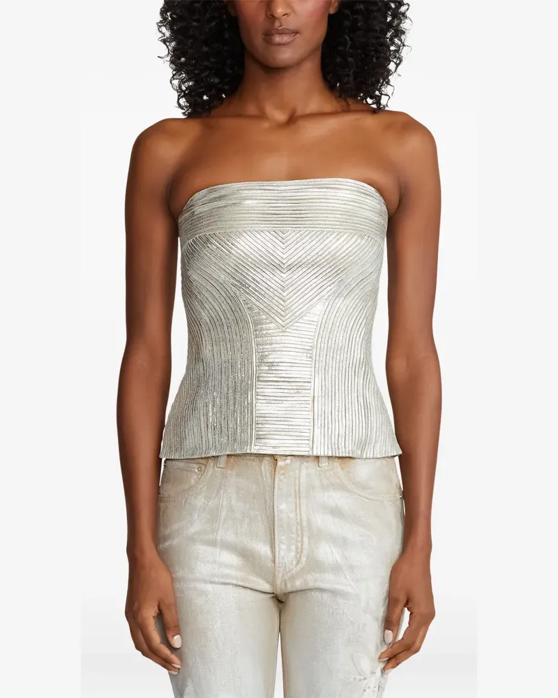Ralph Lauren striped strapless top - Nude Nude