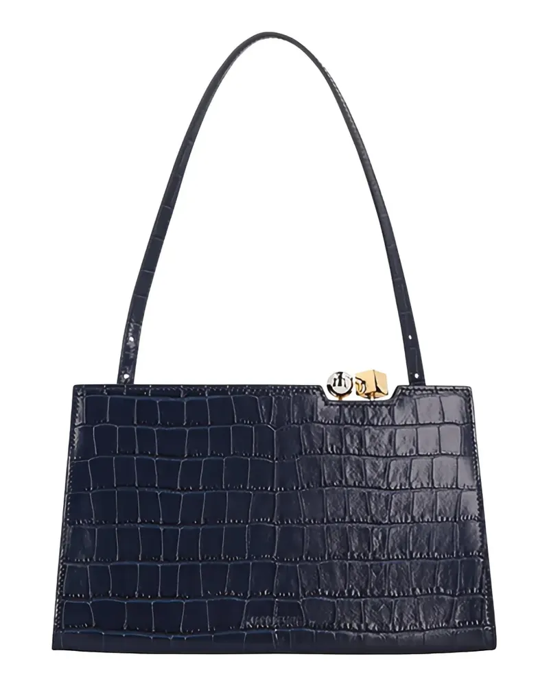 Jacquemus Le Salon croc-effect shoulder bag - Blau Blau