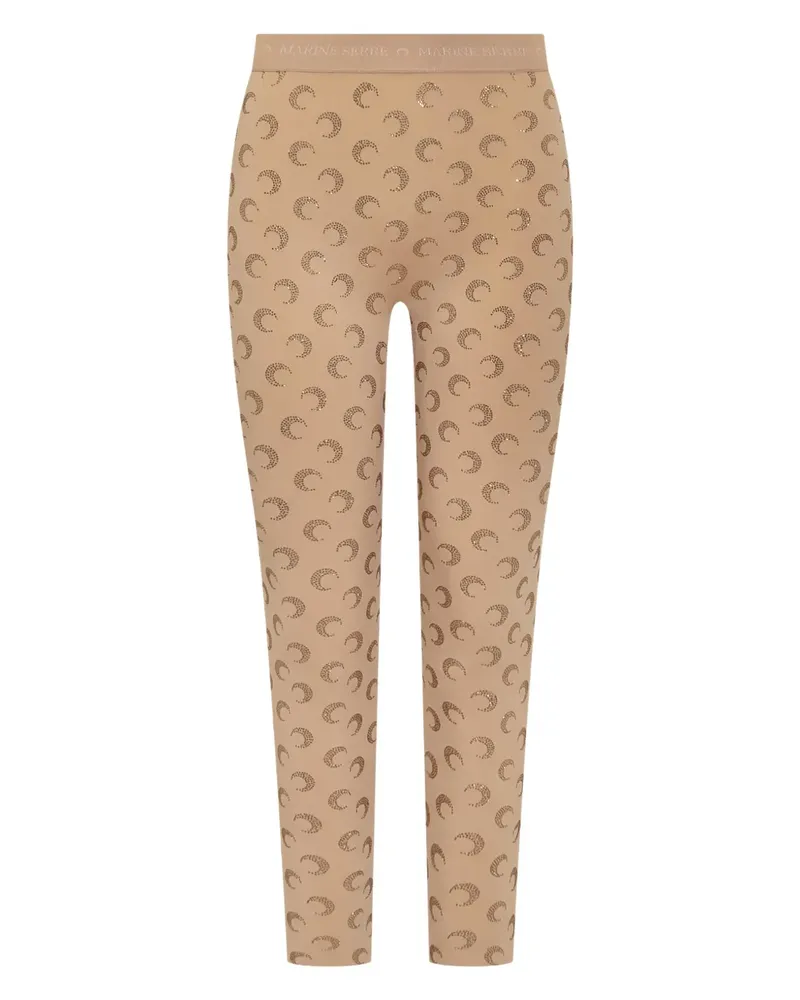 Marine Serre Recycled Strass Leggings - Nude Nude