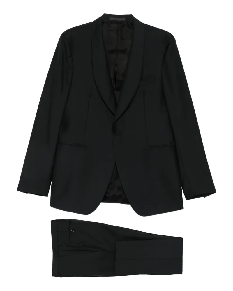 Tagliatore shawl-lapel single-breasted suit - Schwarz Schwarz